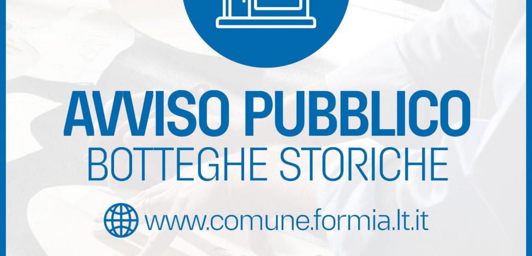 Online l'avviso pubblico di censimento delle botteghe storiche di Formia